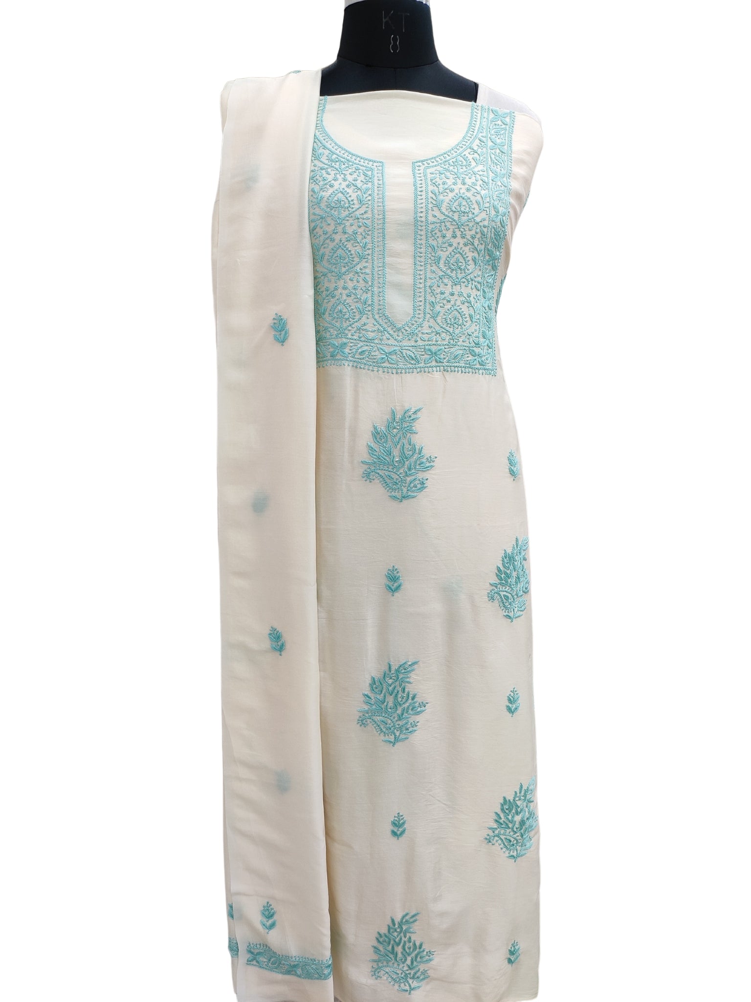 Chanderi Silk 4 piece Dress Material at Best Price in Mumbai | Shruti  Creation