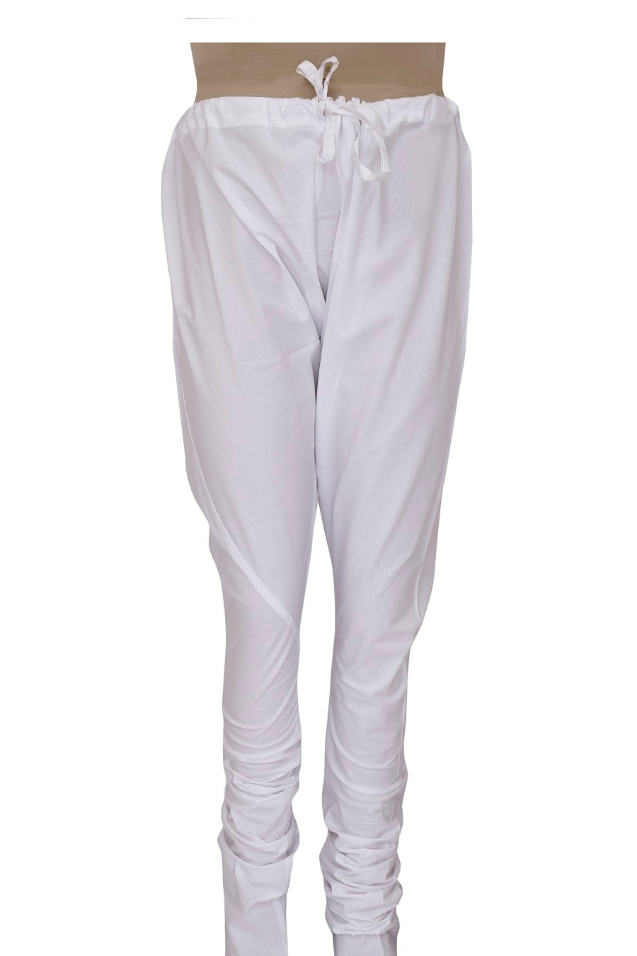 Shyamal Chikan White Cotton Lucknowi Men's churidar – S10055